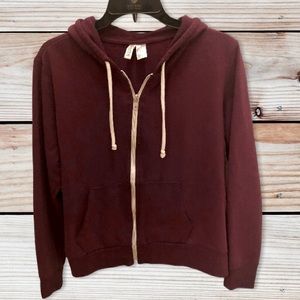 🛍 3 for $15 Maroon Full Zip Hoodie
